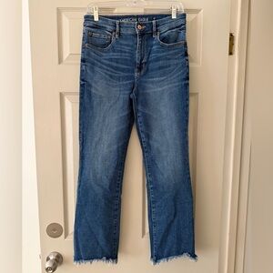 American Eagle Outfitters Cropped Kick Flare Jeans